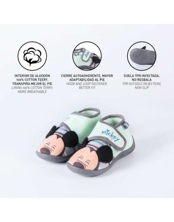 House Slippers Mickey Mouse Green Light Green