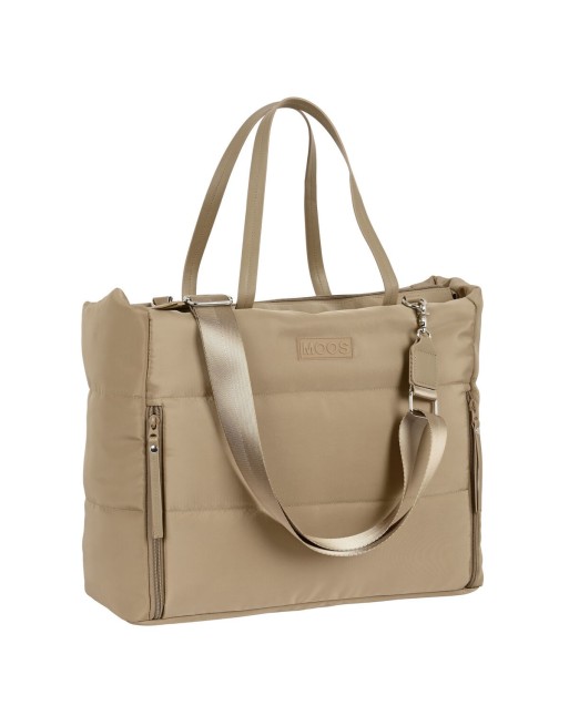 Borsa a Tracolla Moos Camel Cammello 54 x 31 x 17 cm Trapunta
