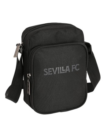Sac à Bandoulière Sevilla Fútbol Club Teen 16 x 22 x 6 cm Noir