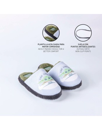 House Slippers The Mandalorian Light grey