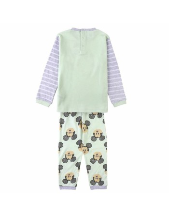 Pyjama Enfant Mickey Mouse Rose Vert Gris