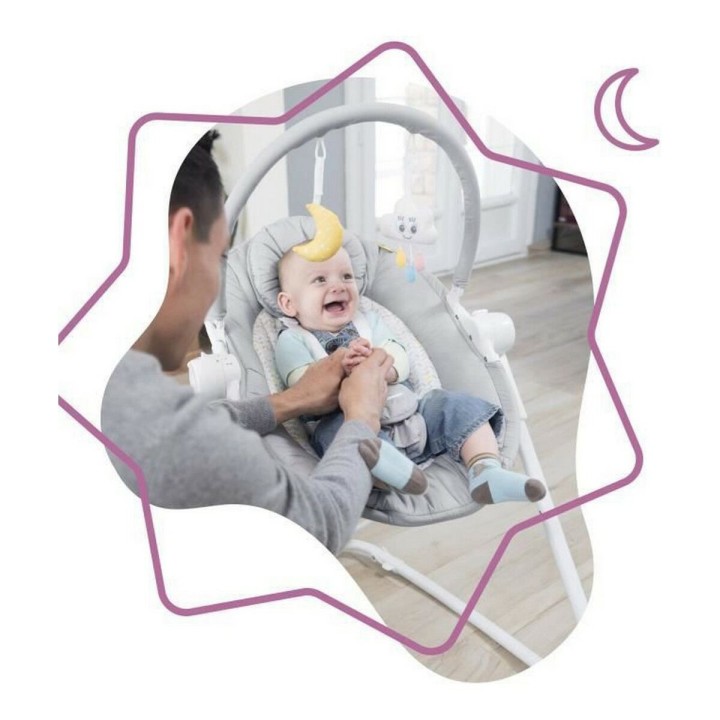Amaca per Neonati Badabulle Compact'up High Grigio