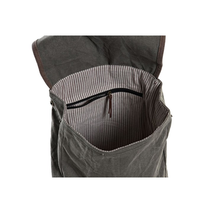 Casual Rygsæk DKD Home Decor Canvas Cykel Grå Brun (33 x 12 x 47 cm)