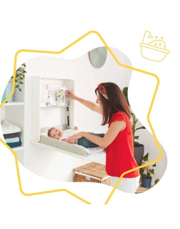 Changeur Badabulle Plouf Compact Mural Pliable 46 x 46 x 61 cm