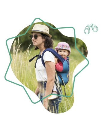 Zaino Porta bambino Badabulle Easy & Go 15 kg Azzurro Ergonomico 0-4 Anni