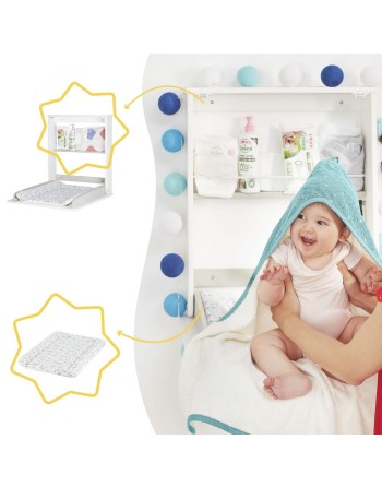 Changeur Badabulle Plouf Compact Mural Pliable 46 x 46 x 61 cm