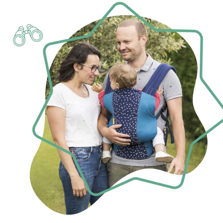 Mochila Portabebé Badabulle Easy & Go 15 kg Azul Ergonómico 0-4 Años