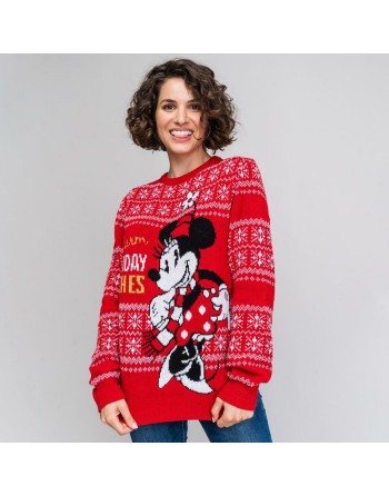 Damen Pullover Minnie Mouse Rot