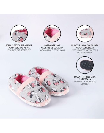 Hjemmesko Minnie Mouse Lysegrå