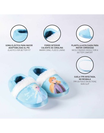 House Slippers Frozen Light Blue