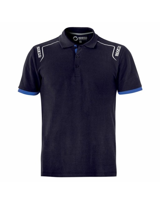 Polo a Maniche Corte Sparco Tech Stretch Blu Marino