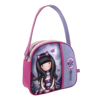 Håndtaske Gorjuss Cheshire cat Lilla (30 x 28,5 x 11,5 cm)
