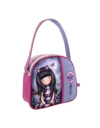 Borsetta a mano Gorjuss Cheshire cat Viola (30 x 28,5 x 11,5 cm)