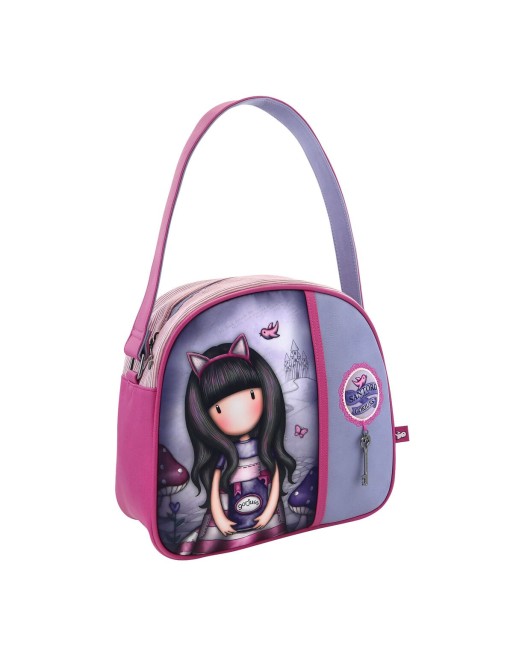 Handtasche Gorjuss Cheshire cat Lila (30 x 28,5 x 11,5 cm)