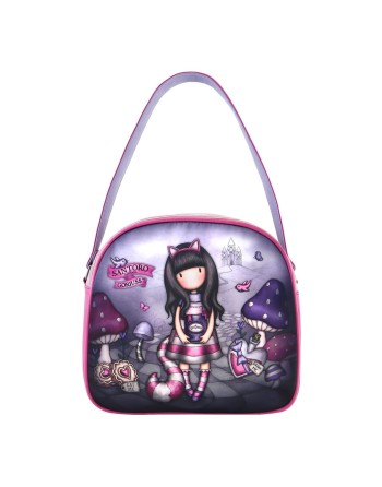 Handtasche Gorjuss Cheshire cat Lila (30 x 28,5 x 11,5 cm)