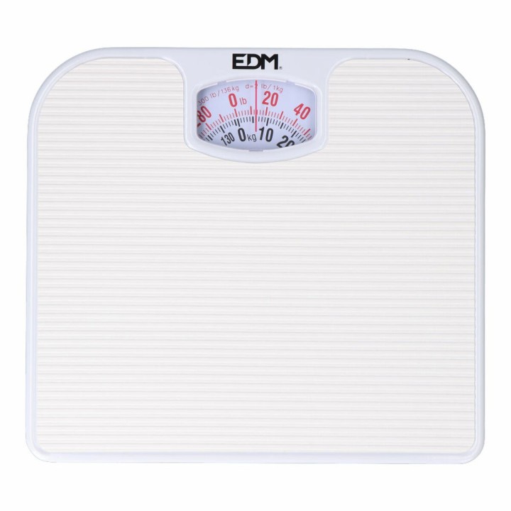 Bilancia Analogica EDM 07617 polipropilene 130 Kg 26 x 24 x 4 cm 24 x 26 x 4 cm