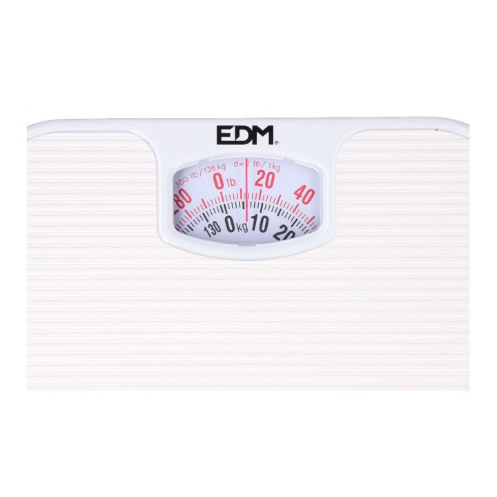 Analogue Scales EDM 07617 polypropylene 130 Kg 26 x 24 x 4 cm 24 x 26 x 4 cm
