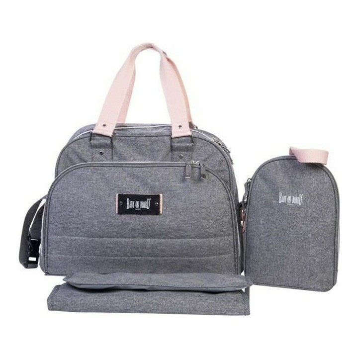 Taske til bleskift Baby on Board URBAN Sweet Grå Pink