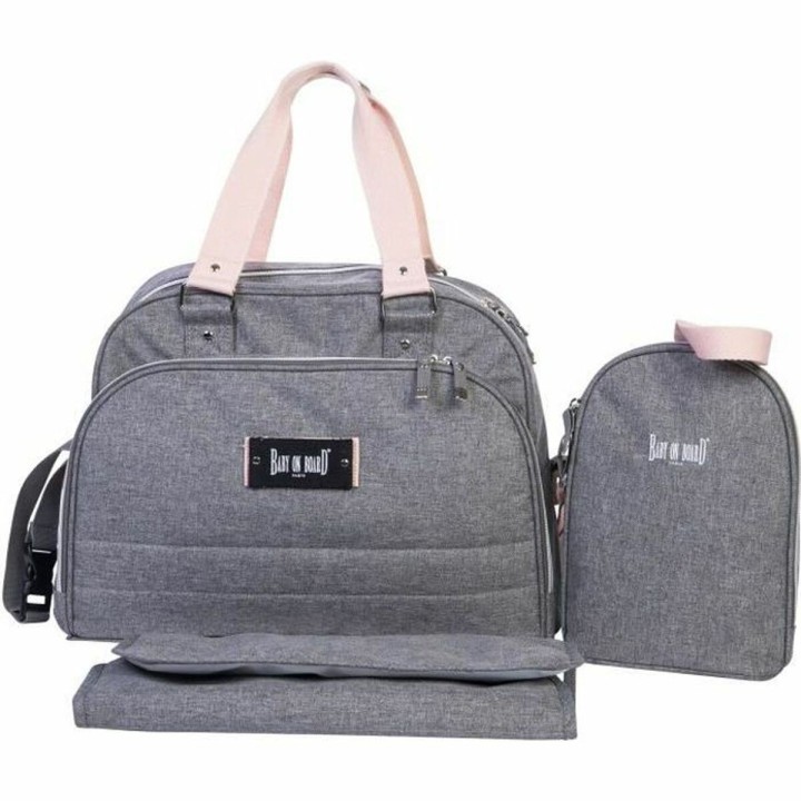 Taske til bleskift Baby on Board URBAN Sweet Grå Pink