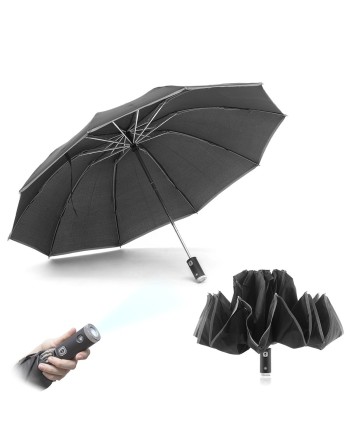 Folding Inverted Umbrella with LED Folbrella InnovaGoods
