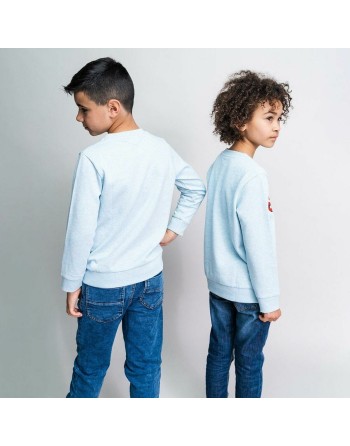 Sudadera sin Capucha Unisex Stitch Azul claro