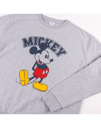 Felpa senza Cappuccio Unisex Mickey Mouse Grigio