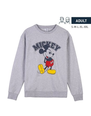 Sweat sans capuche unisex Mickey Mouse Gris