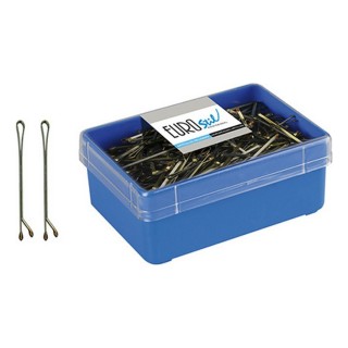 Hårklemmer Eurostil 300 Clips 50 mm Bronze (300 pcs)
