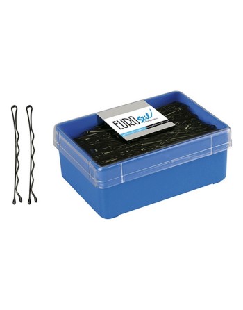 Pinces à cheveux Eurostil 8423029013561 65 mm Noir (150 pcs)