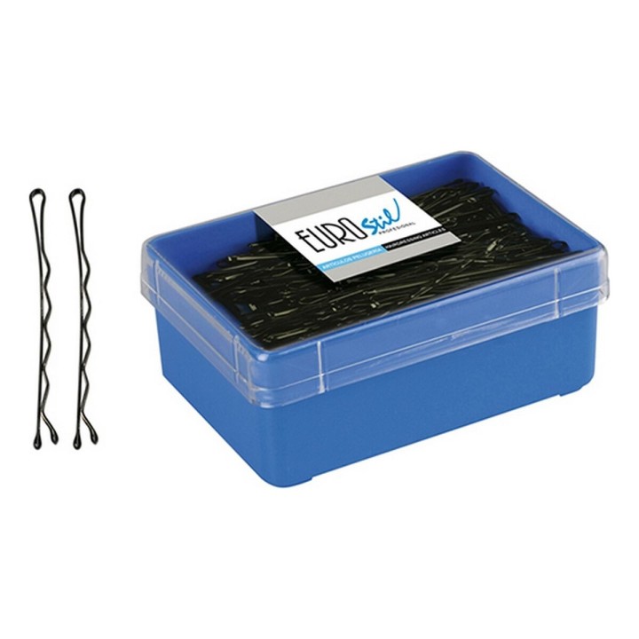 Hårklemmer Eurostil 8423029013561 65 mm Sort (150 pcs)