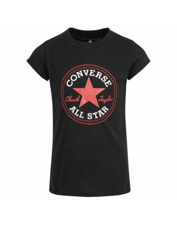 Child's Short Sleeve T-Shirt Converse Timeless Patch Black