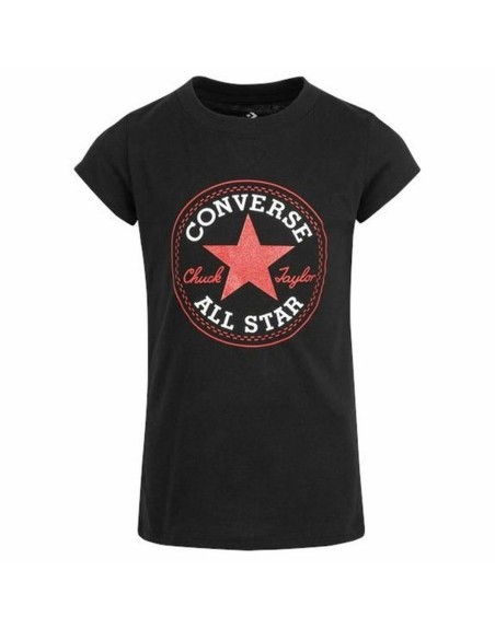 Børne Kortærmet T-shirt Converse Timeless Patch Sort