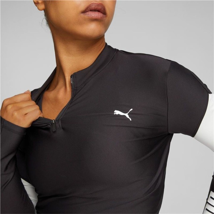 Kvinde Langærmet T-Shirt Puma Fit Eversculpt 1/4 Sort