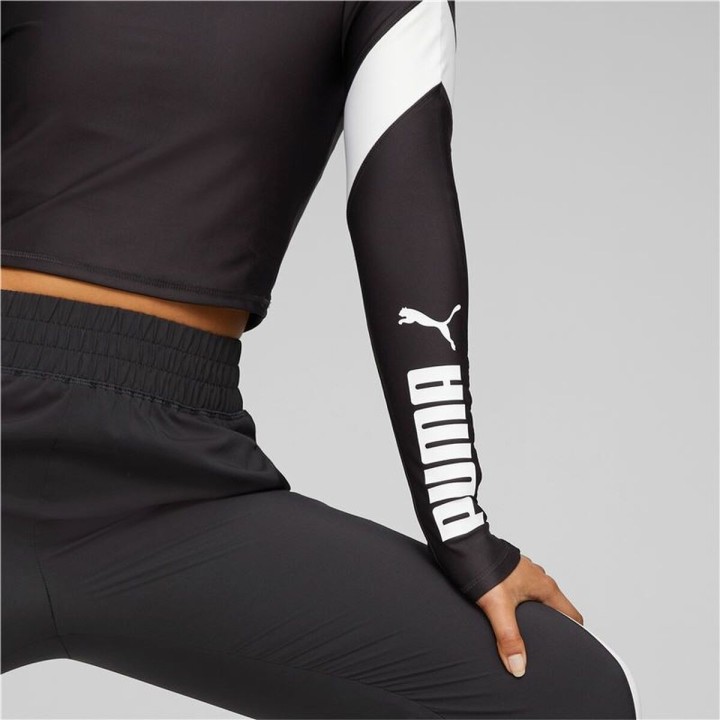 Kvinde Langærmet T-Shirt Puma Fit Eversculpt 1/4 Sort