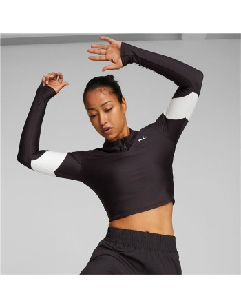 Kvinde Langærmet T-Shirt Puma Fit Eversculpt 1/4 Sort