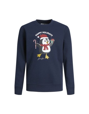 Children’s Sweatshirt without Hood JORTOON  Jack & Jones 12222091 Navy Blue