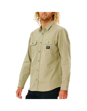 Camicia a Maniche Lunghe Uomo Rip Curl Epic Beige