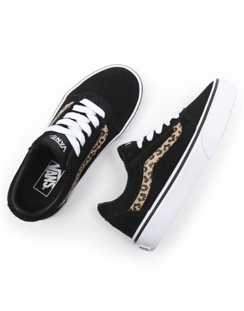 Jungen Sneaker Vans Ward Suede Schwarz Leopard