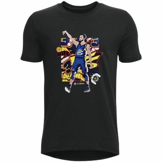 Børne Kortærmet T-shirt Under Armour Curry Sort