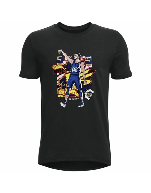 Maglia a Maniche Corte per Bambini Under Armour Curry Nero