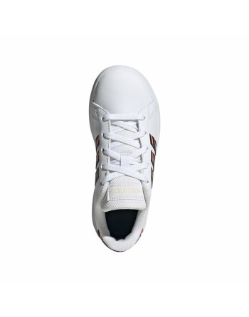Zapatillas Deportivas Infantiles Adidas Grand Court Print Blanco