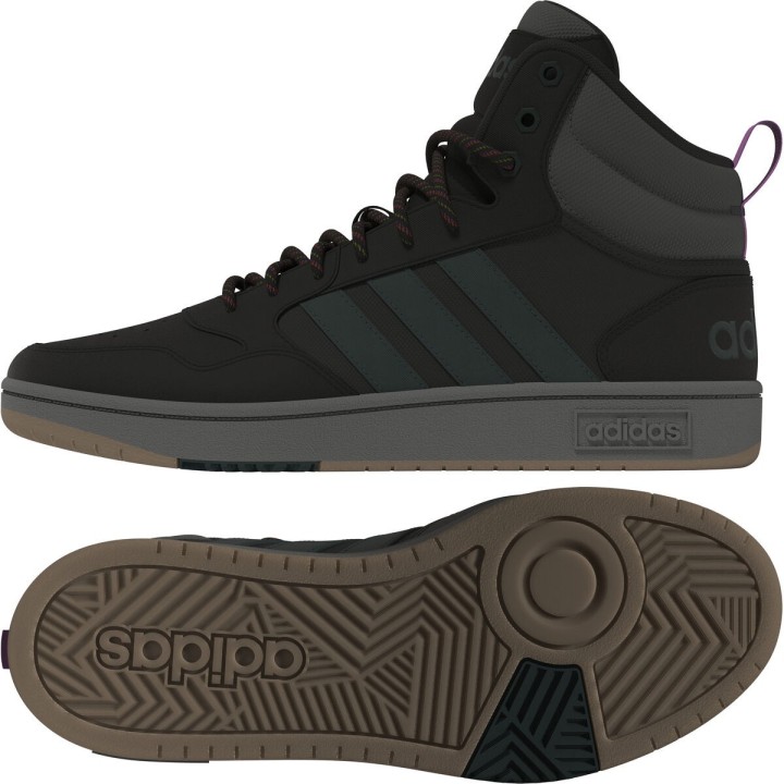 Kvinde Casual Sneakers HOOPS 3.0 MID Adidas GZ6681 Sort