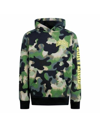 Hættetrøje til Børn Converse Polar Camouflage Grøn