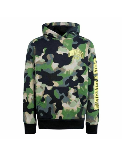 Jungen Sweater mit Kapuze Converse Polar Camouflage grün