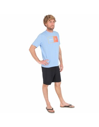 Camiseta de Manga Corta Hombre Hurley Halfer Gradient UPF Azul