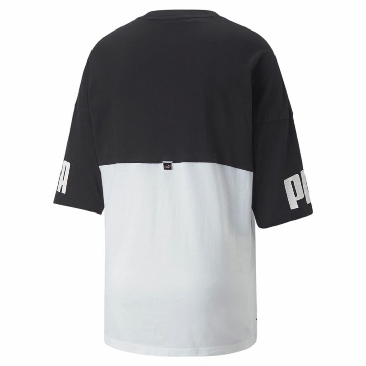 Kortærmet T-shirt til Kvinder Puma Power Colorblock Hvid Sort