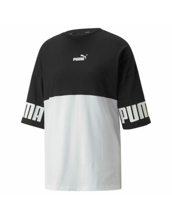 Kortærmet T-shirt til Kvinder Puma Power Colorblock Hvid Sort