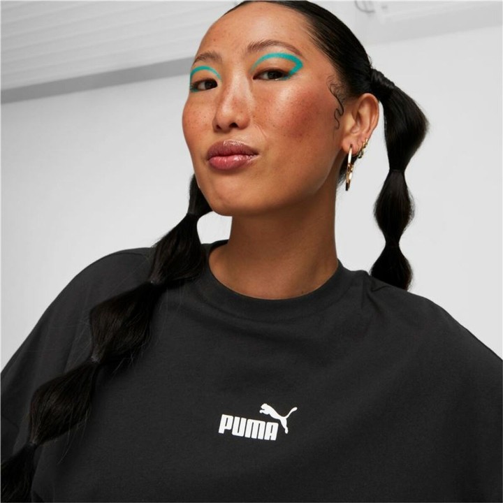 Maglia a Maniche Corte Donna Puma Power Colorblock Bianco Nero