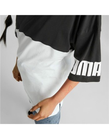 Kortærmet T-shirt til Kvinder Puma Power Colorblock Hvid Sort