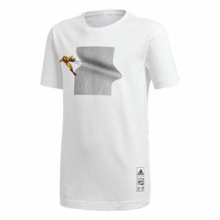 Kortærmet T-shirt til Børn Adidas Sportswear Iron Man Graphic Hvid